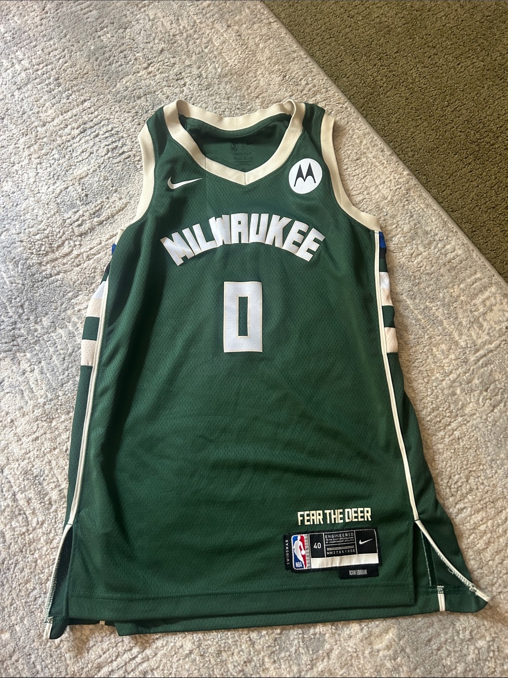 Nike Green Milwaukee Basketball Jersey #0 Lillard